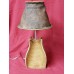 Custom Leather Lamp with Rawhide Shade