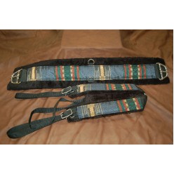 Navajo Navy Girth and Breast Collar