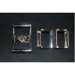 Chrome Over Brass Conway Buckle - 1"