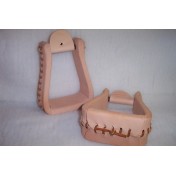 LEATHER 2.5" ROPER STIRRUPS